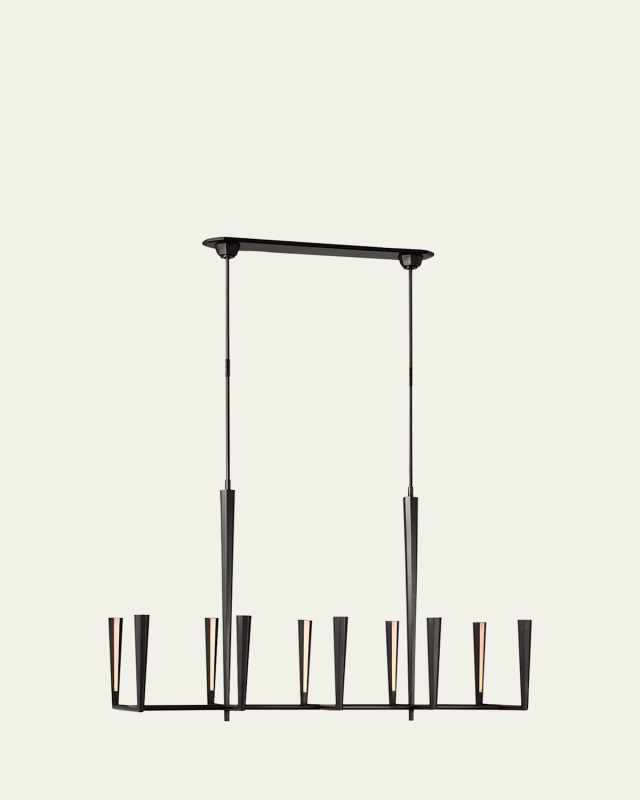 Galahad Large Linear Chandelier By Thomas O'Brien